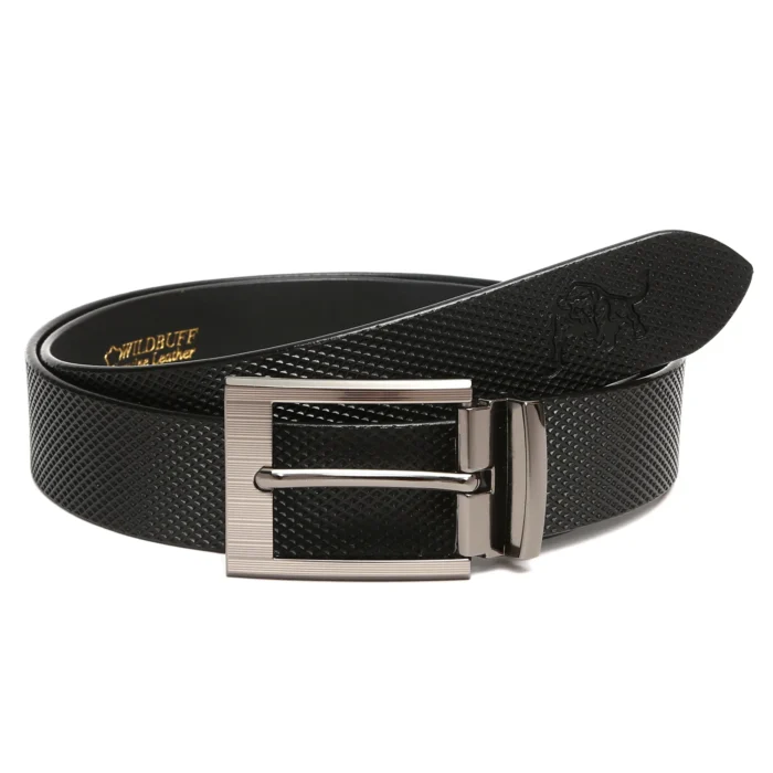 Men's Diamond Print Vegetable Tanned Genuine Leather Belt