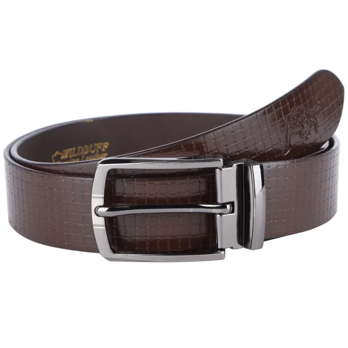 Men's Big Square Vegetable Tanned Genuine Leather Belt