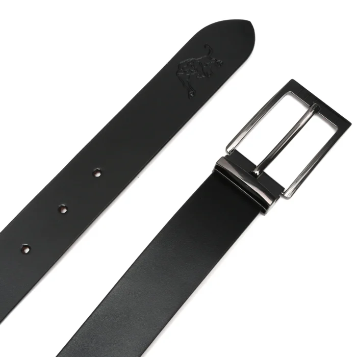 BLACK LEATHER WALLET AND BELT COMBO SET